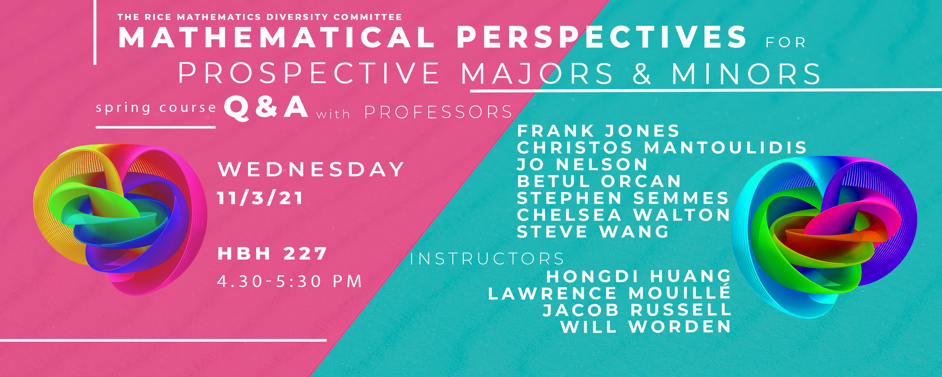 Mathematical Perspectives for Prospective Majors & Minors poster