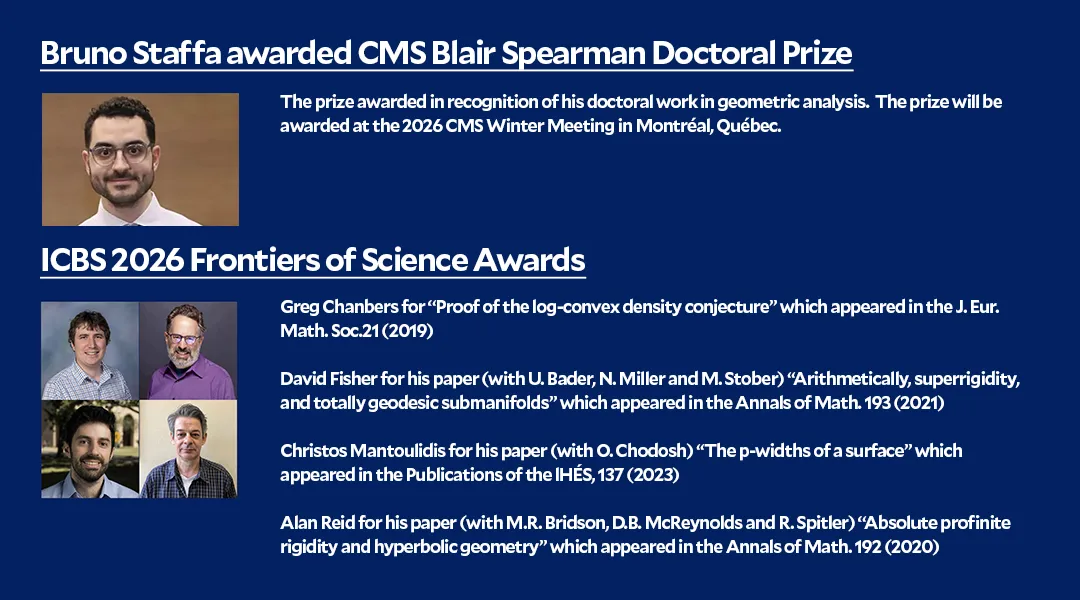 Bruno Staffa and ICBS 2026 Frontiers of Science Awards